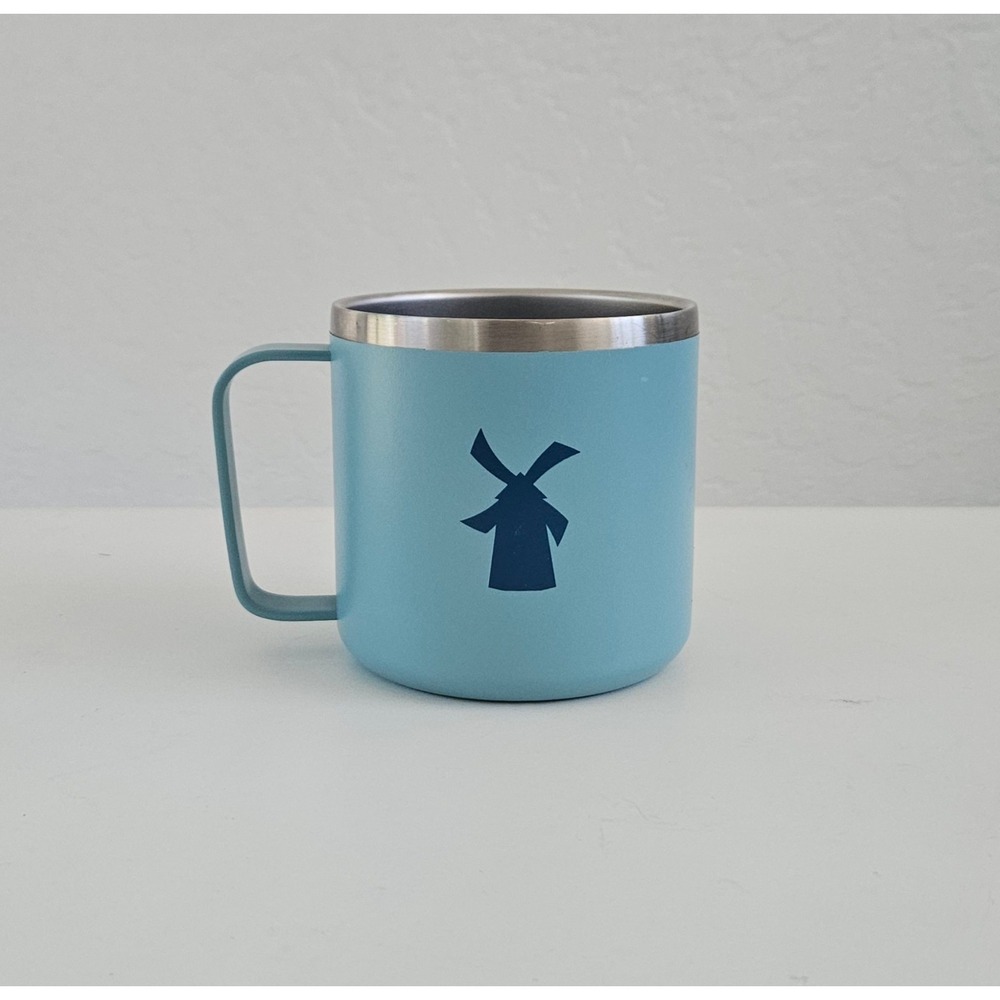 Dutch Bros Stainless Steel Mug Blue Insulated Camp "Make Today An Adventure"